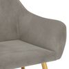 vidaXL Chaises &agrave; manger lot de 4 Gris clair Velours