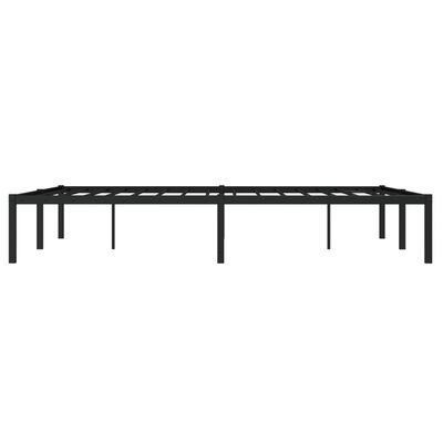 vidaXL Cadre de lit métal sans matelas noir 140x190 cm