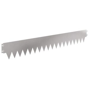 vidaXL Bordure de Pelouse 50 pc 103 x 15 cm Acier Argent&eacute;
