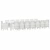 vidaXL Ensemble de salle &agrave; manger de jardin avec coussins 17 pc Blanc