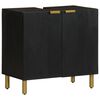 vidaXL Ensemble de meubles salle de bain 5 pcs noir bois d'ing&eacute;nierie