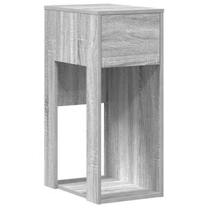 vidaXL Support de tour d'ordinateur et tiroir sonoma gris 30x44x74 cm