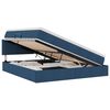 vidaXL Lit avec rangement et matelas Bleu 160 x 200 cm Velours