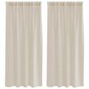 vidaXL Rideau en Voile 2 pcs Couleur sable 175 x 140 cm Polyester