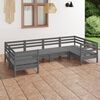 vidaXL Salon de jardin 6 pcs Gris Bois de pin massif