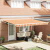 vidaXL Auvent Jaune et Orange 450 x 300 x 165 cm Polyester et m&eacute;tal
