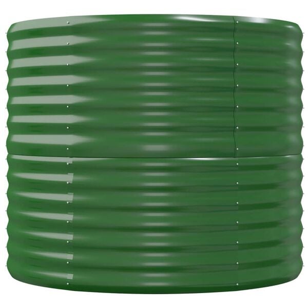 vidaXL Lit sur&eacute;lev&eacute; de jardin Acier galvanis&eacute; 152x80x68 cm Vert