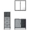 vidaXL Ensemble de meubles de salle de bain 3 pcs Sonoma gris