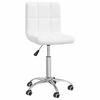 vidaXL Chaise pivotante de salle &agrave; manger Blanc Similicuir