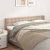 vidaXL T&ecirc;te de lit avec oreilles Cappuccino 163x16x78/88 cm Similicuir