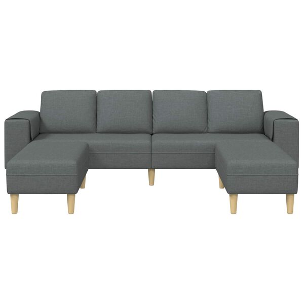 vidaXL Canap&eacute; de salon 3 pcs Gris fonc&eacute; Polyester