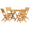 vidaXL Ensemble &agrave; manger de jardin 5 pcs Bois de teck massif