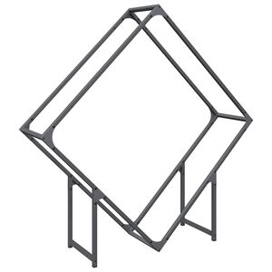vidaXL Portant de bois chauffage anthracite 100x25x100 cm