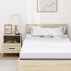 vidaXL Surmatelas Blanc 120 x 200 cm Tissu Jacquard