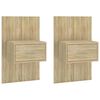 vidaXL Tables de chevet murales 2 pcs Ch&ecirc;ne sonoma