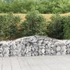 vidaXL Paniers &agrave; gabions arqu&eacute;s 7 pcs 400x50x60/80 cm Fer galvanis&eacute;