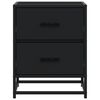 vidaXL Tables de chevet 2 pcs noir 40x31x50 cm bois d'ing&eacute;nierie