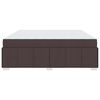 vidaXL Cadre de lit avec matelas Marron fonc&eacute; 200 x 200 cm tissu