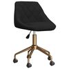 vidaXL Chaises pivotantes &agrave; manger lot de 2 noir velours