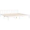 vidaXL Cadre de lit sans matelas blanc 200x200 cm bois massif de pin