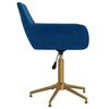 vidaXL Chaises pivotantes &agrave; manger lot de 2 Bleu Velours