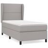 vidaXL Sommier &agrave; lattes de lit et matelas Gris clair 90x190 cm Tissu