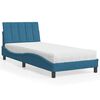 vidaXL Lit avec matelas Hanko bleu 90x190 cm velours
