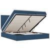 VidaXL Cadre de lit ottoman avec matelas bleu 160x200 cm tissu