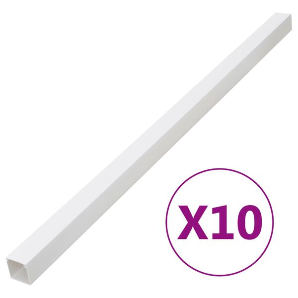 vidaXL Goulotte de c&acirc;ble 100x60 mm 10 m PVC