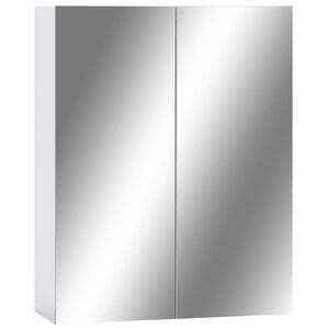 vidaXL Armoire &agrave; miroir de salle de bain Blanc 60x15x75 cm MDF