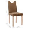 vidaXL Chaises &agrave; manger lot de 6 marron tissu