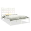 vidaXL Cadre de lit sans matelas blanc 135x190 cm bois massif
