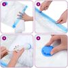 vidaXL Sacs de rangement 5 pcs Transparent et Bleu 120 x 70 cm