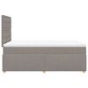 vidaXL Sommier &agrave; lattes de lit avec matelas Taupe 120x200 cm Tissu