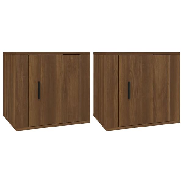 vidaXL Tables de chevet 2 pcs Ch&ecirc;ne marron 50x39x47 cm