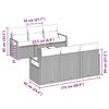 vidaXL Ensemble de canap&eacute; de jardin avec coussin 7 pcs Gris polyrotin