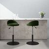 vidaXL Chaises pivotantes &agrave; manger lot de 2 Vert fonc&eacute; Velours