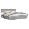 vidaXL Cadre de lit Gris Sonoma 200 x 200 cm Pin massif