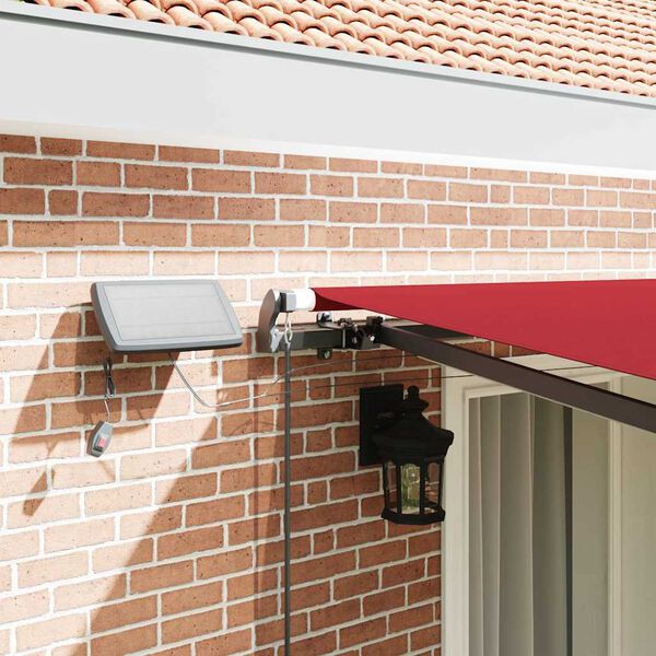vidaXL Auvent R&eacute;tractable Rouge 400 &times;350 cm tissu