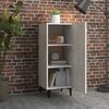 vidaXL Buffet Gris b&eacute;ton 34,5x34x90 cm Bois d'ing&eacute;nierie