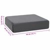 vidaXL Coussin d&rsquo;assise Gris