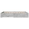 vidaXL Cadre de lit avec tiroirs sans matelas gris b&eacute;ton 150x200 cm