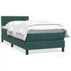 vidaXL Sommier &agrave; lattes de lit et matelas vert fonc&eacute; 90x220 cm velours