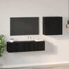 vidaXL Ensemble meuble TV Montage mural Ch&ecirc;ne noir Bois d'ing&eacute;nierie