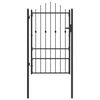 vidaXL Porte de Cl&ocirc;ture HORST 100 x 150 cm m&eacute;tal Noir Verrouillable