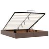 vidaXL Cadre de lit ottoman avec matelas marron 180x200 cm similicuir
