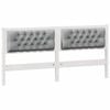 vidaXL T&ecirc;te de lit Autre Blanc et gris clair 180 cm Bois massif en pin