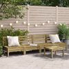 vidaXL Canap&eacute;s de jardin sans accoudoirs 4 pcs bois pin impr&eacute;gn&eacute;
