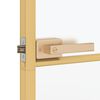 vidaXL Porte int&eacute;rieure mince dor&eacute; 76x201,5 cm verre tremp&eacute; aluminium