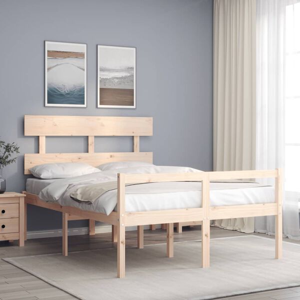 vidaXL Lit pour personne &acirc;g&eacute;e sans matelas 120x200 cm bois massif